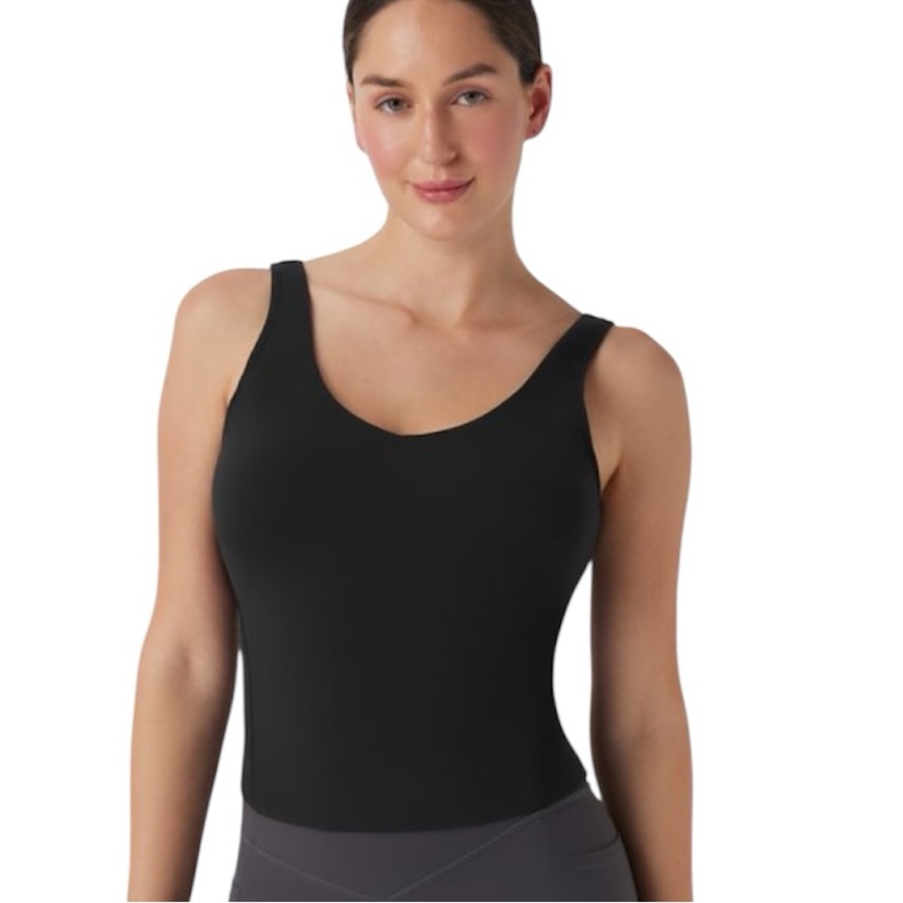 Halara Softly Zero Plush Padded V Neck Running Tank Top Large (D-F cup)
